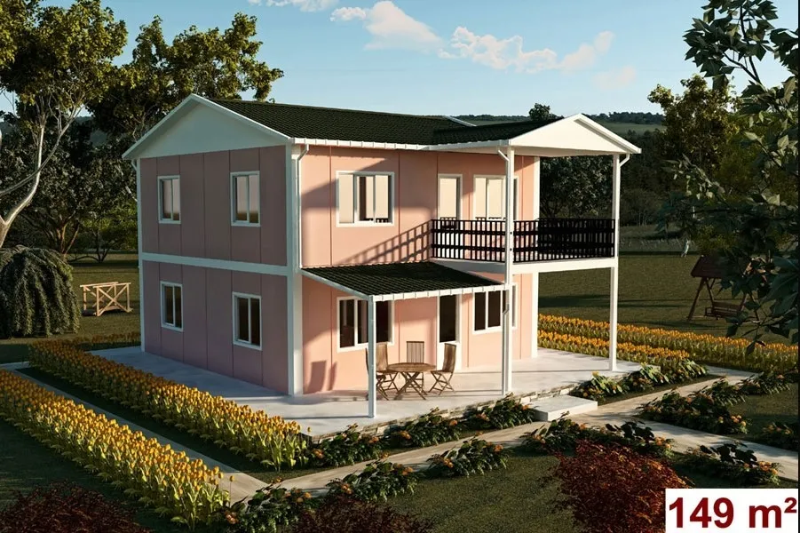 149 m2 Çift Katlı Prefabrik Ev