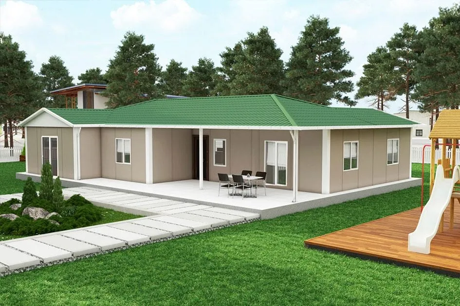 166 m2 Tek Katlı Prefabrik Ev